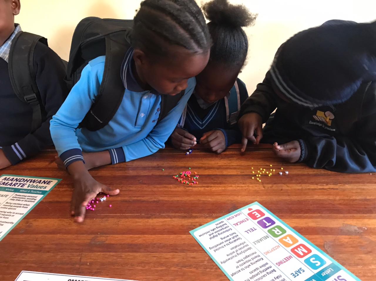 Learners practicing online safety